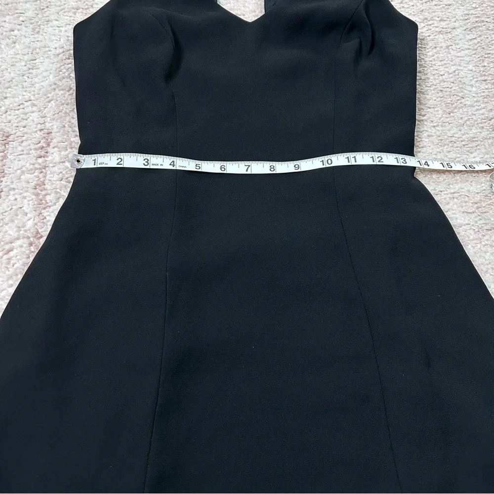 Vintage 90's Laundry By Shelli Segal Black Mini Dress Keyhole Back LBD Size 2 - Picture 8 of 11